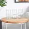 Clear Small Bubble Ribbed Recycled Glass Vase Set
